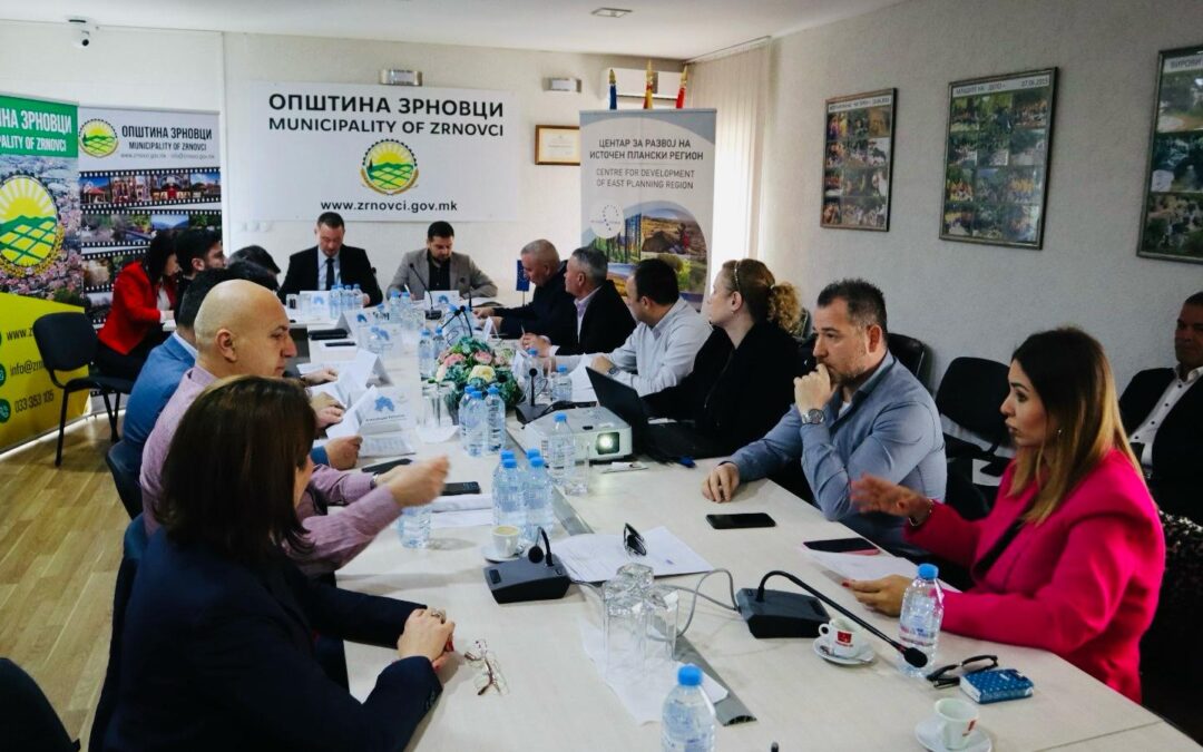 Претседателката на МБСК м-р Биљана Митева на дваесеттата редовна Седница на Советот за развој на Источен плански регион